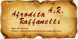 Afrodita Raffanelli vizit kartica